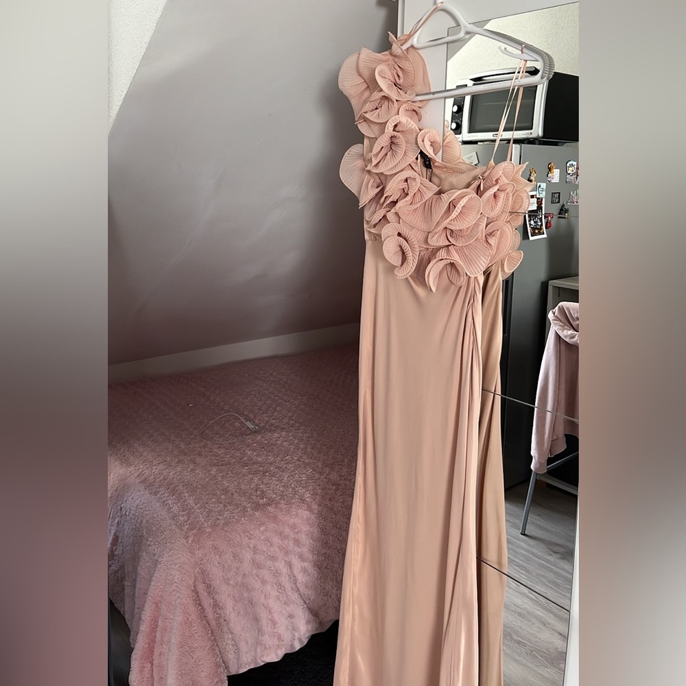 Pink satin dress